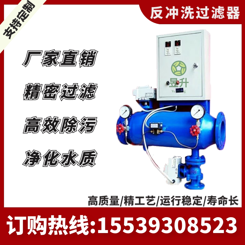 Industrial automatic backwash filter Vertical in-line angle through sewage remover ZPG filter