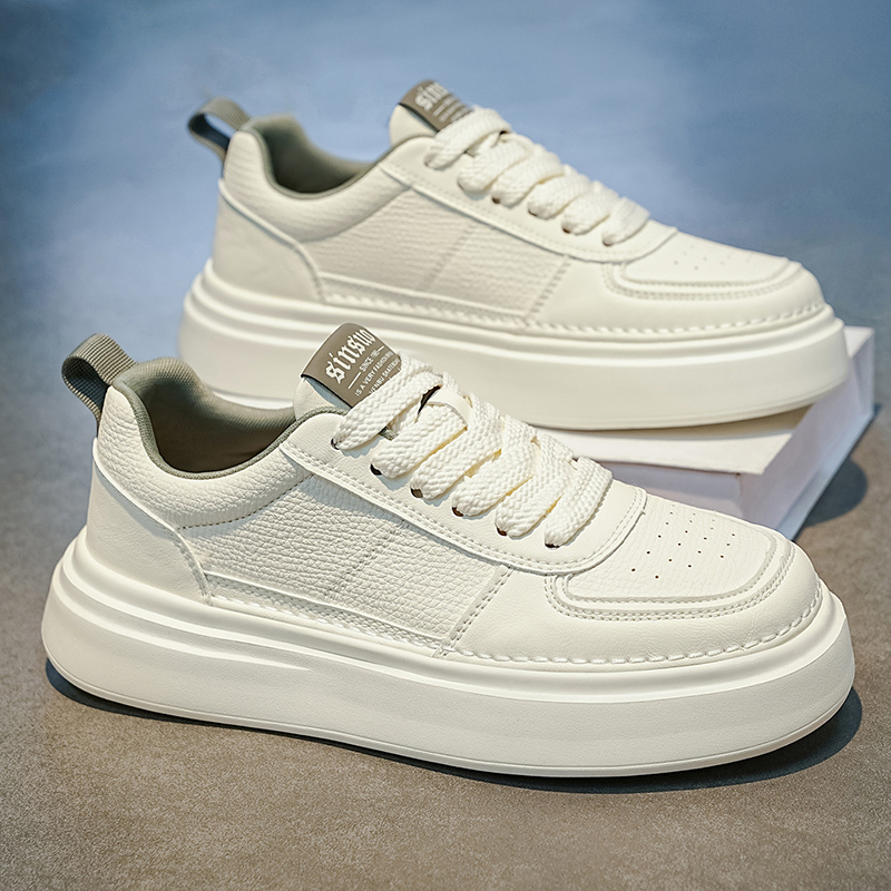 Men's Shoes 2026 New Breathable Trendy Versatile Casual Sports Men's Shoes Men's Genuine Leather Thick-Soled Non-Slip White Trendy Shoes Men's Shoes 2026 New Breathable Trendy Versatile Casual Sports Men's Shoes Men's Genuine Leather Thick-Soled Non-Slip White Trendy Shoes