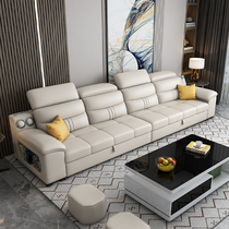 Sofa Bed Dual-use Foldable Straight Row Four Bits Technology Cloth Multifunction Living Room Double Minimalist Modern Small Family Type