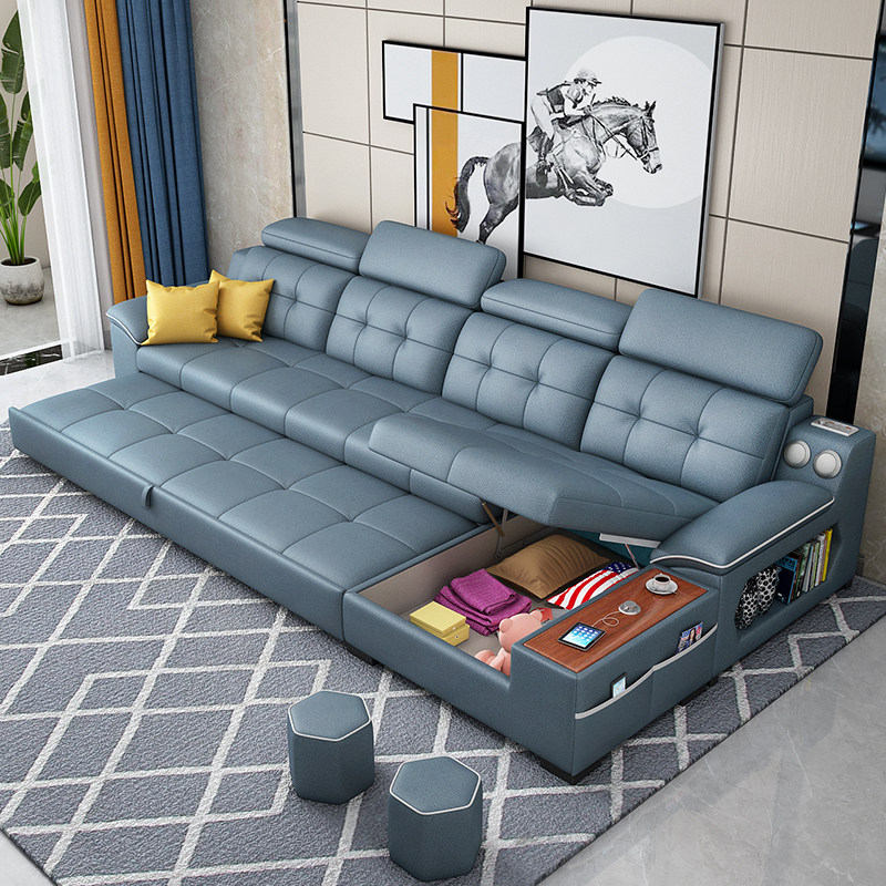 Sofa Bed 2023 New folding dual-use Living room Small family Type tennis Red Versatile Tech Cloth Flex Double-Taobao