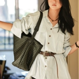 Летняя сумка через плечо, вместительная и большая сумка на одно плечо, из натуральной кожи