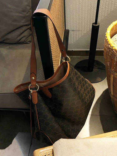 Шоппер, вместительная и большая сумка на одно плечо, сумка через плечо, из натуральной кожи