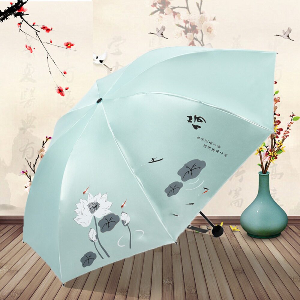 Buy Parcel heaven umbrella mini vinyl three folding clear umbrella