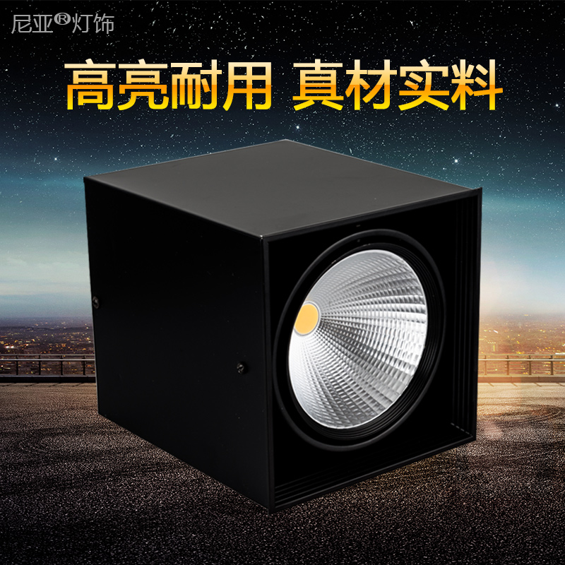 Min fitting cylinder light square LED spotlight ceiling Grille Bean Hopper Light Suction Top Cob Spotlight Living-room Corridor Aisle