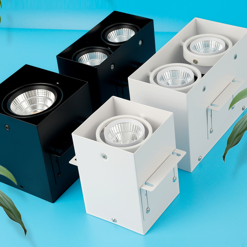 Aluminum square pass special lamp suspended ceiling cob bold light spotlight downlight 15 cm 10 cm 12 cm LED square pass light