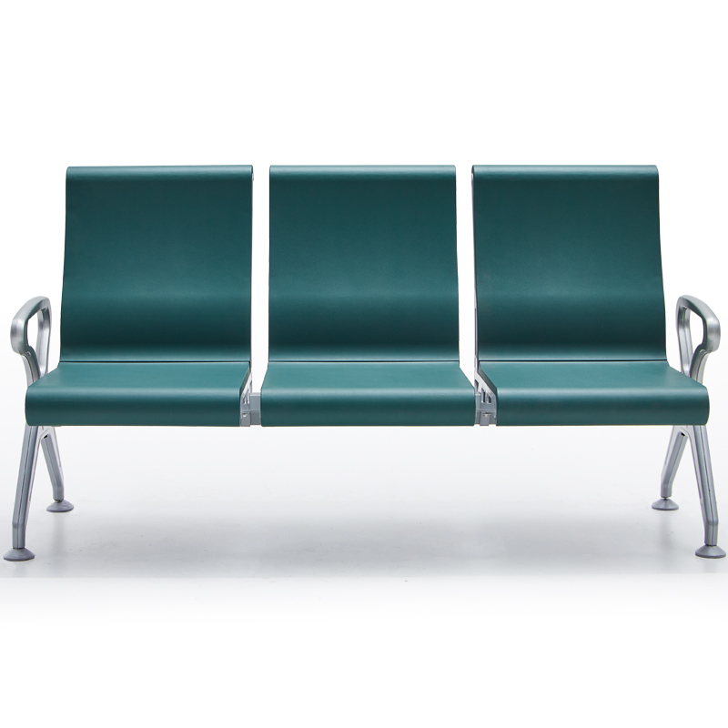 PU waiting chair polyurethane row chair self-crust waiting chair airport chair 3 people row rest seat