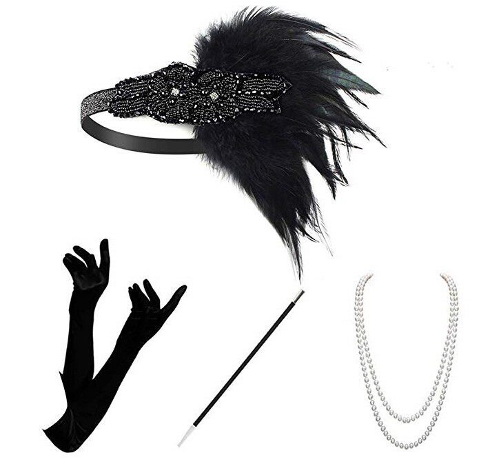 Заколки 1920s great gatsby party costume accessories set headband