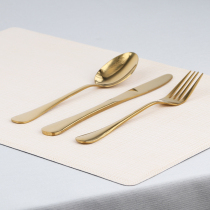 304 Golden Knife Fork Spoon Suit Hotel Home Western Dining Cutlery Suit West Cutlery Fork Spoon Eurostyle Stainless Steel