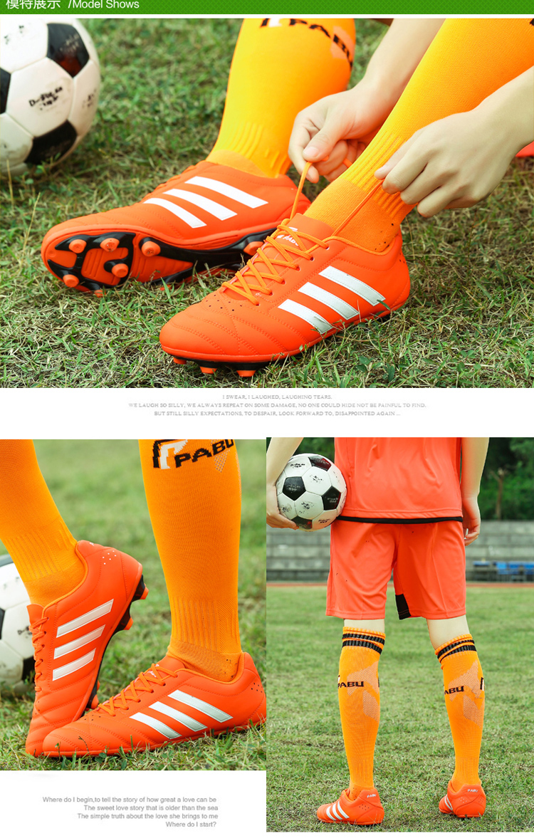 Chaussures de football en cuir synthétique - ventilé, rembourrage en caoutchouc, Fonction de pliage facile - Ref 2441585 Image 29