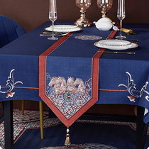 American high-end table flag bed flag hotel home TV cabinet coffee table table bed flag tea table cloth rectangular cover
