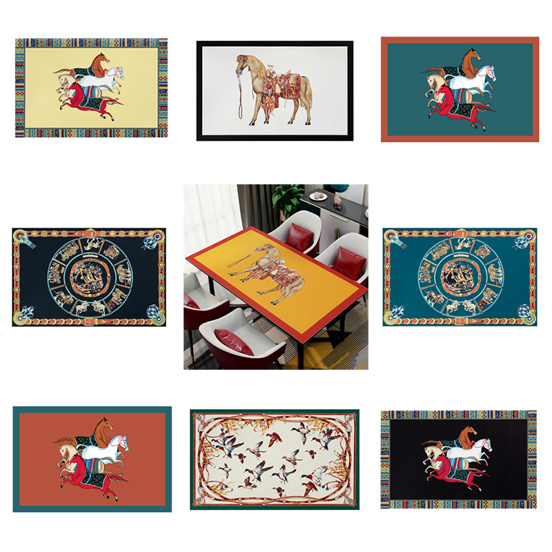 American light and luxurious PVC leather waterproof and anti-oil thick heat insulation mat free from washing tea table mat TV cabinet table dining cushion table cloth