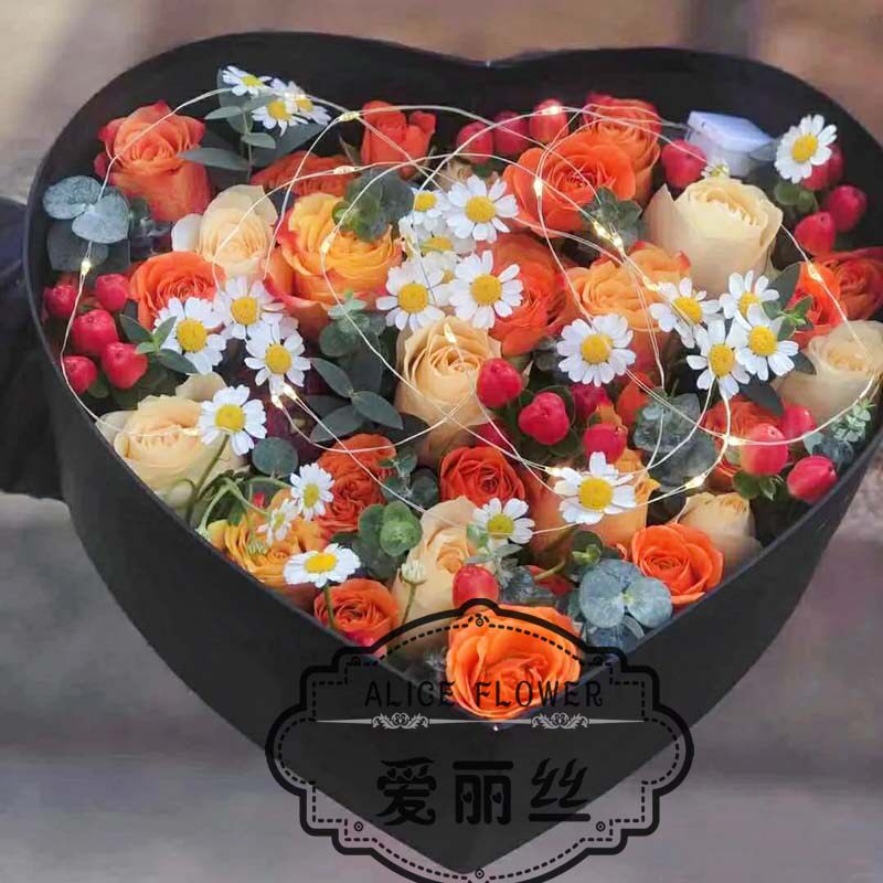 Valentine's Day Qingdao flowers Distribution City Yanglexi that is the ink Huangdao Pingdu Jiaonan flowers gift box Express Tongcheng
