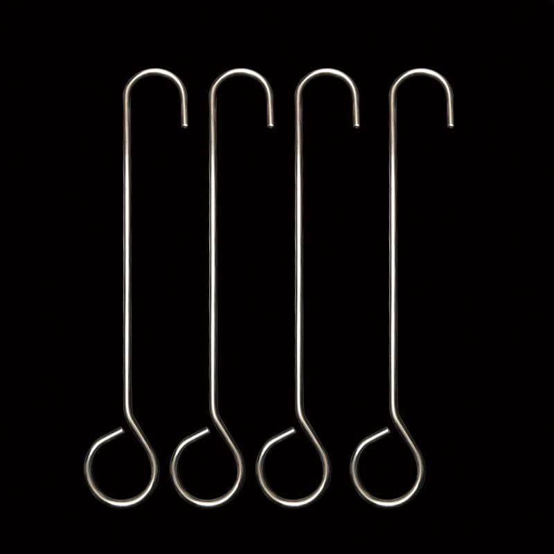 Hook 304 hook stainless steel thickened wearing pipe hook clotheshorse windproof hook sleeve hook S hook kitchen bathroom round pipe-Taobao