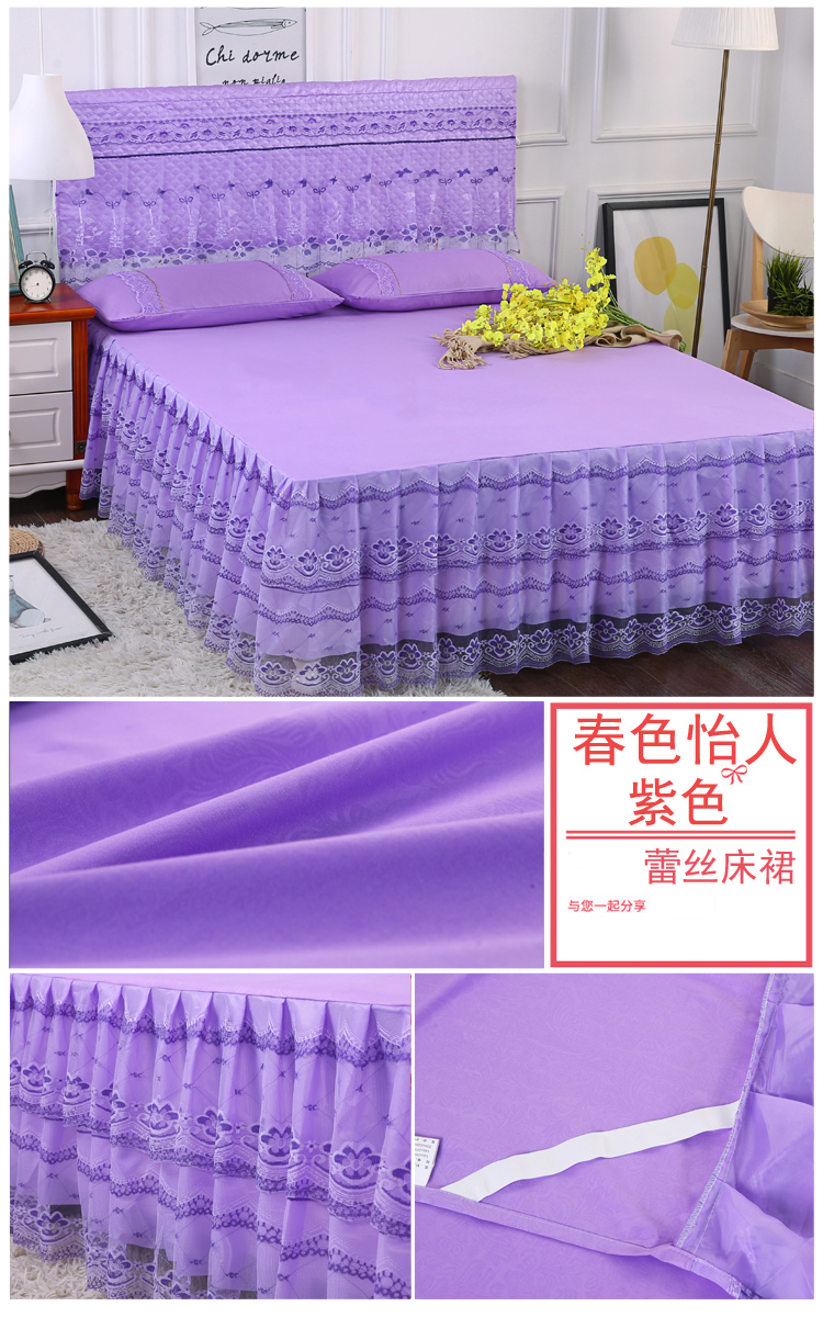 Summer giường váy ren trong khăn trải giường một mảnh 1.8x2.0 * 2,2m 1,5m Simmons bảo vệ nệm bìa trượt - Váy Petti ga giường viền ren