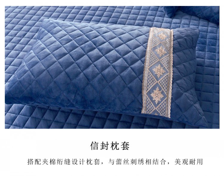 Chất liệu cotton dày pha lê ấm áp nhung bên giường ngủ trải giường đơn mảnh 1,5 m 1,8m2.0 bộ chăn chống bụi - Váy Petti váy giường đẹp	