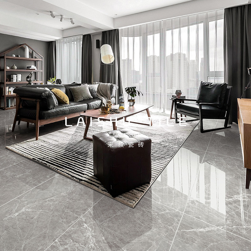 Uncle all-ceramic Apollo silver-gray tile guest restaurant gray marble floor tile kitchen bathroom wall and floor tile