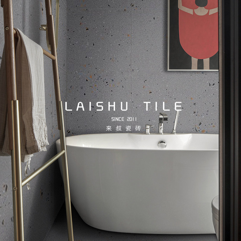 Uncle All-porcelain Mate Dispersed Texture Wrap Restaurant Anti-Slide Floor Tile Metal Balcony Molding Wall Tile