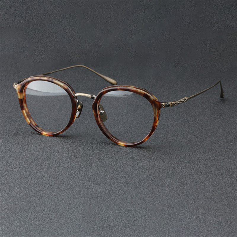 Naito Kumaba Japanese Handmade Full-Frame Glasses, Retro Round Frame Myopia Glasses, Acetate Optical Frame N-114 Naito Kumaba Japanese Handmade Full-Frame Glasses, Retro Round Frame Myopia Glasses, Acetate Optical Frame N-114