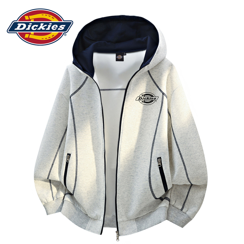 Dickies Official Hooded Cardigan Sports Sweatshirt for Men, Spring and Autumn American Style Washed Loose Large Size Jacket for Men Dickies Official Hooded Cardigan Sports Sweatshirt for Men, Spring and Autumn American Style Washed Loose Large Size Jacket for Men