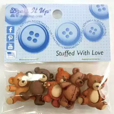 America Dress It Up imported shape buckle bear button button phone Protective case clothes button 7694 9323