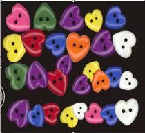Handmade diy accessories mobile phone case decoration American imported dress IT up color heart button BT05