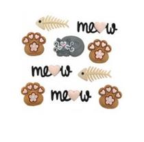 dress IT up phone case decoration cat fish bone series button American shape buckle BT9348