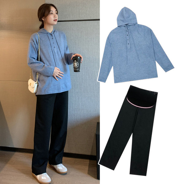 Spring pregnant women's clothing spring and autumn 2023 new spring clothing tide jacket in the long - term two - piece coat