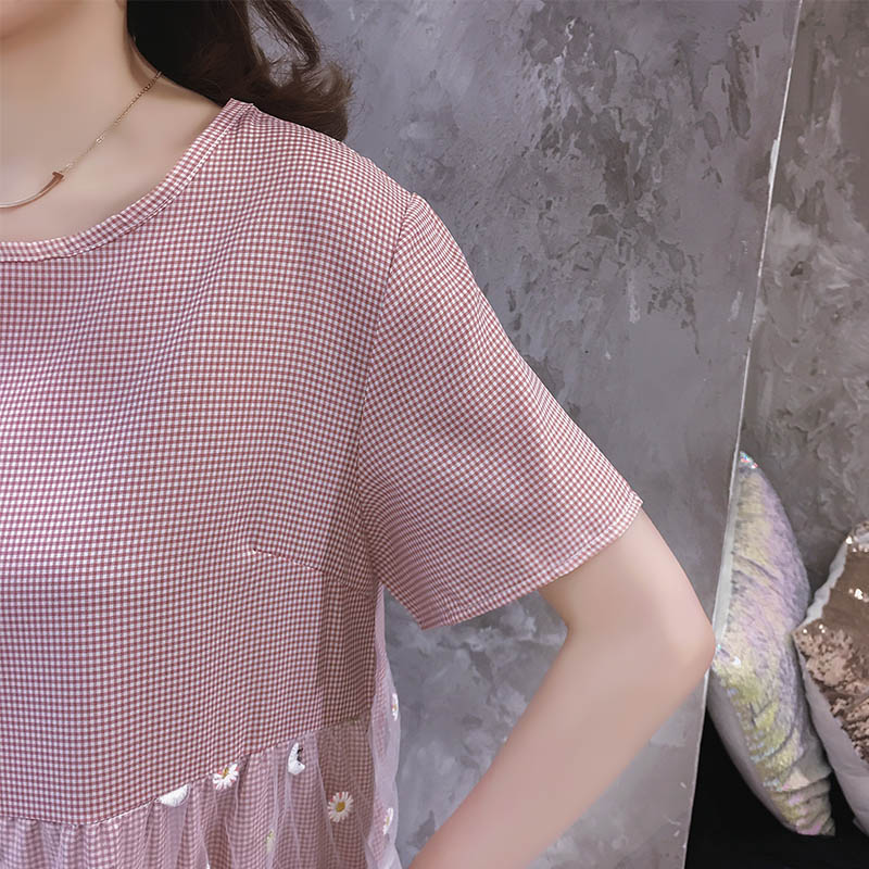 Bà bầu mùa hè thời trang giả hai mảnh phù hợp với đầm voan đầm dài Hàn Quốc phiên bản váy bà bầu mùa hè - Áo thai sản đầm bầu mami