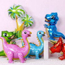 Stereo dinosaur theme aluminum balloon children baby boy birthday party background decoration