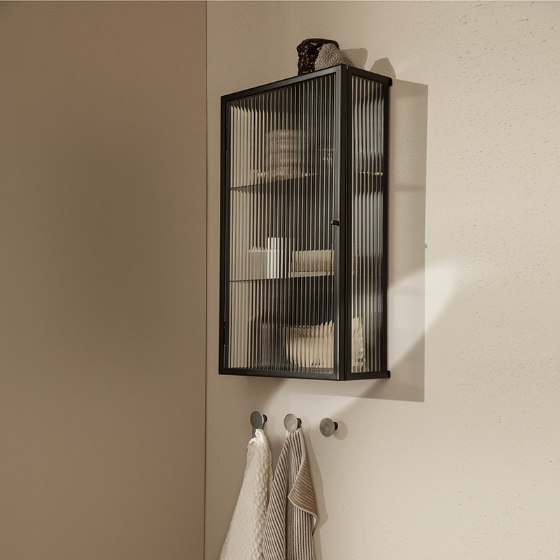 ferm LIVING HAZE series Embossed glass bathroom wall cabinet Wall cabinet Nordic Danish import