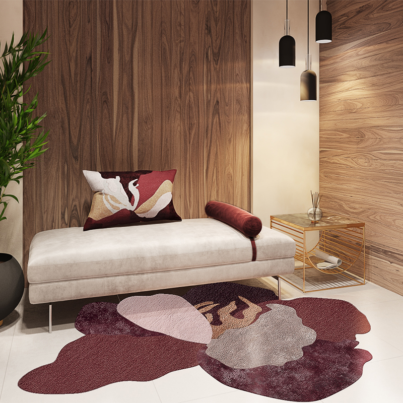 AYTM FLORES Series Tulip Petal Splicing Wool Rug Danish Artist Design