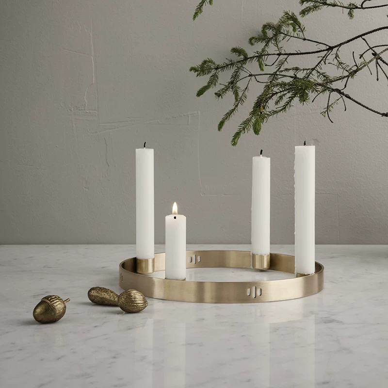 Ferm LIVING CANDLE CIRCLE серии геометрические латунные подсвечники подвесной держатель для свечи современный