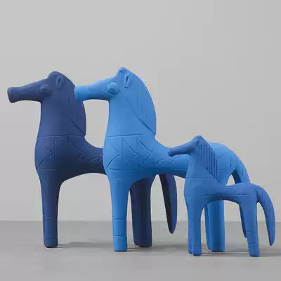 Sophia colored pony statue Greek clay art European soft decoration ornaments