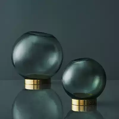 AYTM GLOBE brass bottom support glass vase Nordic Denmark imported soft decoration