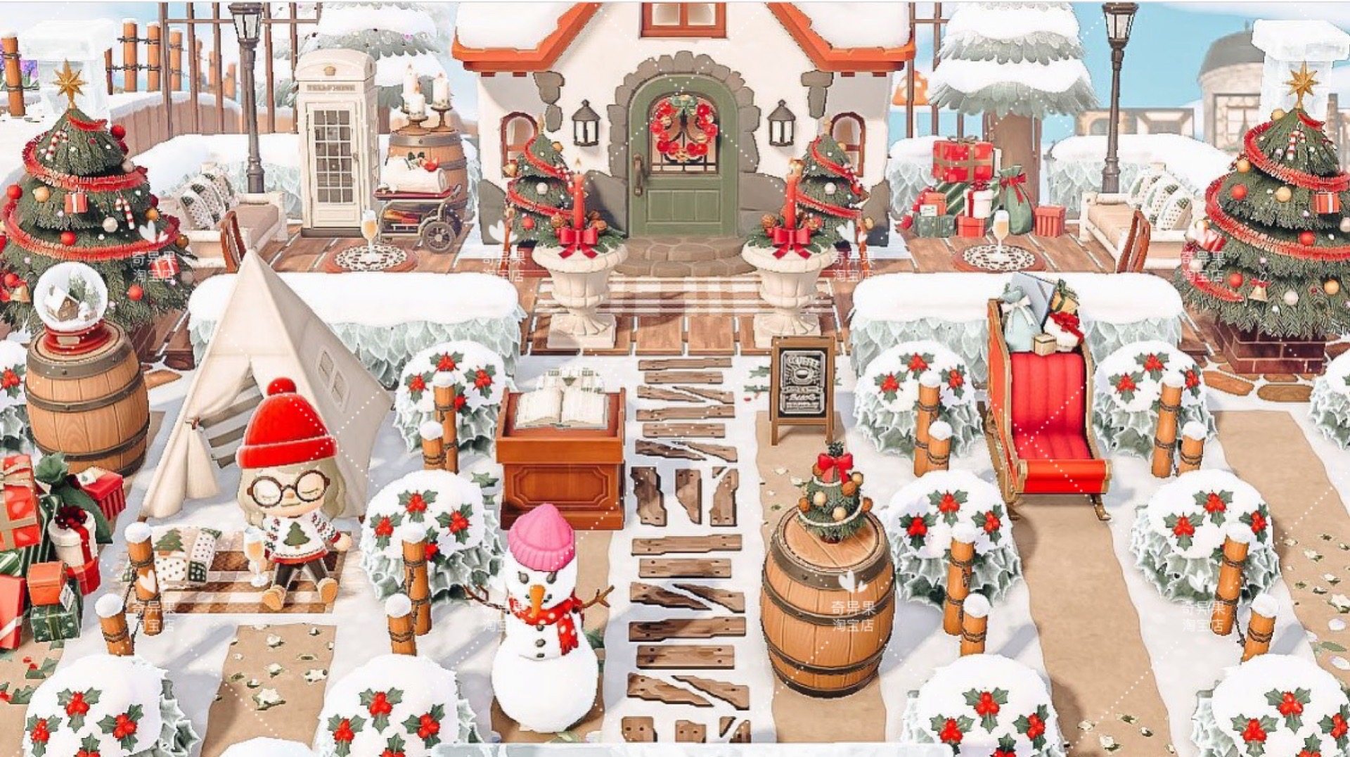 圣诞节宅家氛围感拉满！63件动森同款圣诞装饰清单，打造你的动物森友会梦幻小屋🎄✨_Amiibo_淘宝游戏网, image size:1920x1076