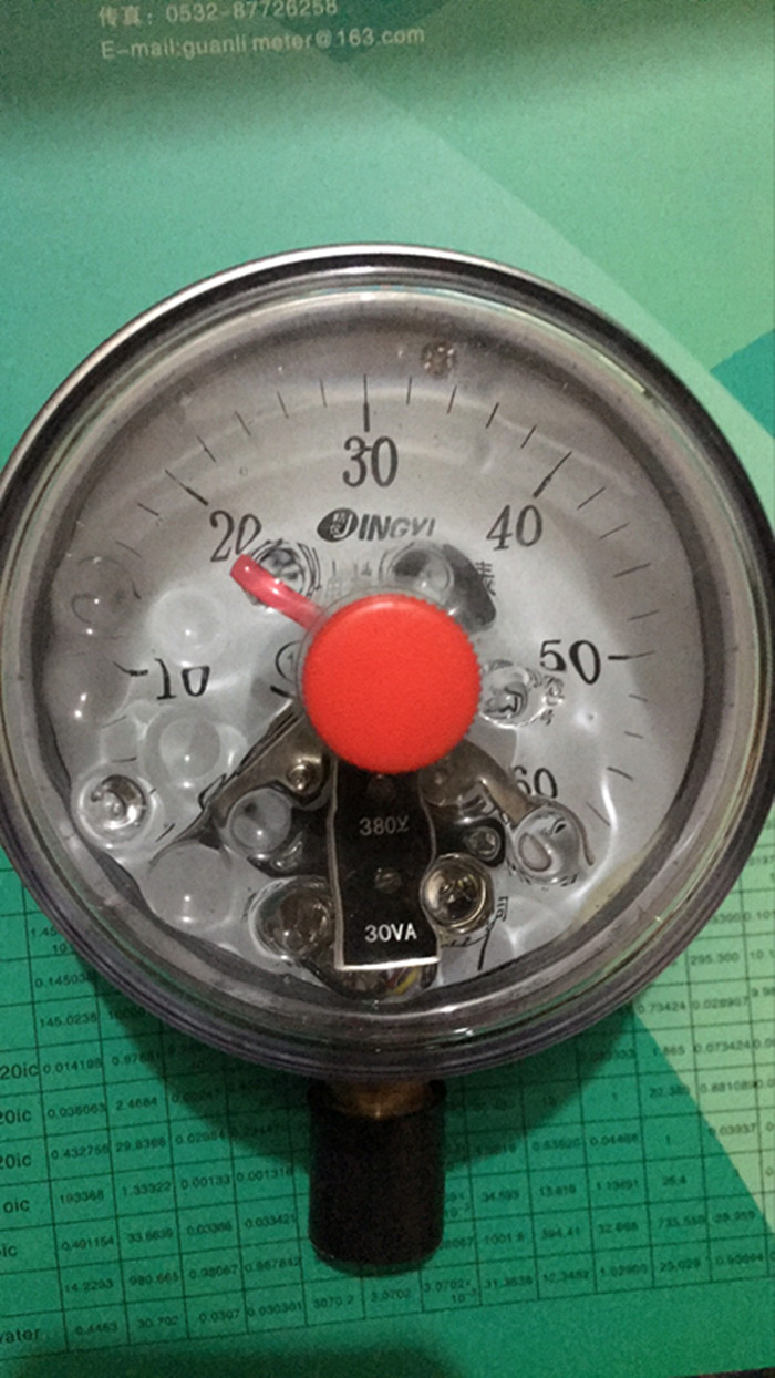 YTNX100 Shock Resistant Electric Junction Pressure Meter Qingdao New Precision Instruments Instrumentation Plant