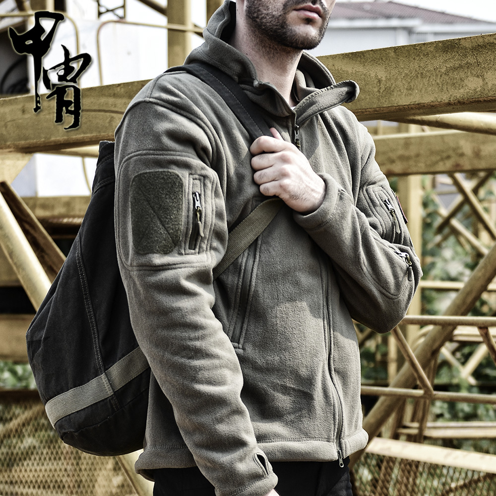 Catch Suede Coat Cardiff Plus Suede Outdoor Men's Cardiff Sport Large Size Windproof Long Sleeve Jacket Hardcore Wind