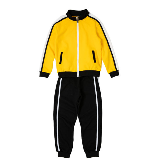 First grade school uniform, spring and summer student class uniform, kindergarten uniform, sports meeting suit, yellow jacket, children's three-piece set