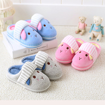 Children cotton slippers 1-3-5 years old small childrens winter cartoon cute boy shoes indoor non-slip 6 girls baby cotton shoes