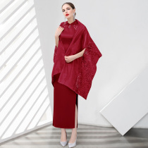 Happy mother-in-law new embroidery qipao collar mom middle-aged 2021 new noble and elegant female wedding dresses autumn style