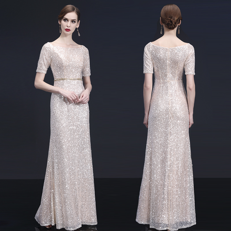 The high - end Champagne Annual Meeting host little dinner dress 2022 new noble dinner party long edition is slim
