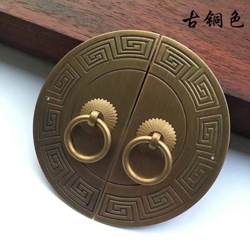 Chinese Antique Furniture Overall Cabinets Small Cabinets Shoe Cabinets Copper Accessories Round House Numbers Engraved Pure Copper Handles