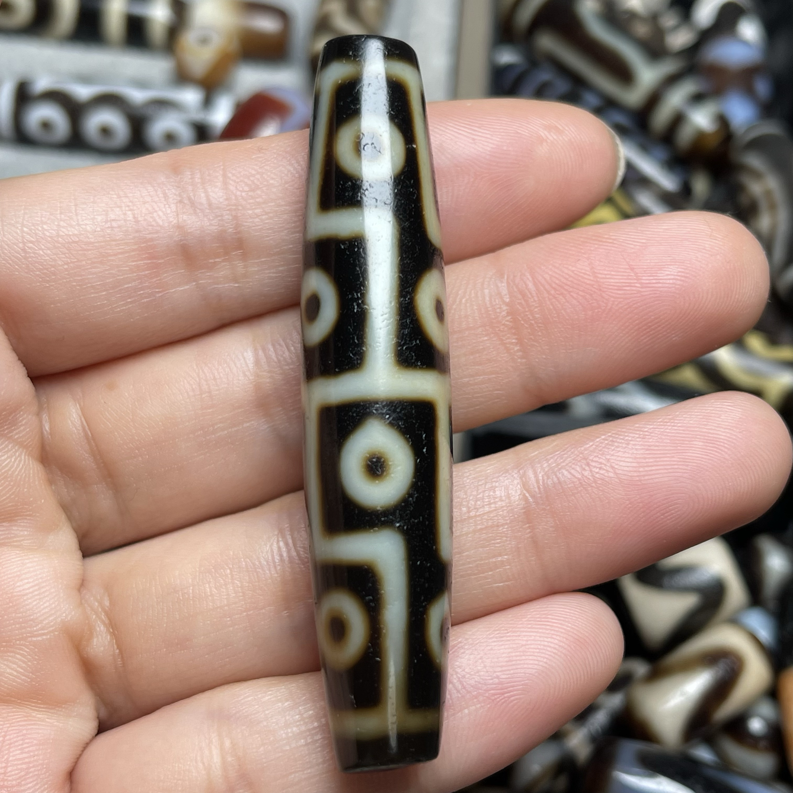 西藏老料手工十二眼天珠吊坠精选藏族高油真品风化玛瑙挂件配饰
