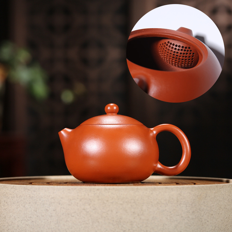 Yixing purple sand pot Wu Jianqiang all handmade raw ore Zhu Ni card cover Xishi pot Kung Fu teapot tea set gift 160
