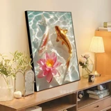 Алмазная картина Золотая рыбка Кои Рыбы ручной работы Алмазная вышивка крестиком 2025 Новая гостиная вход полная алмазная наклейка в китайском стиле