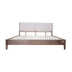 giường gỗ Bắc Âu với mềm dựa trên tối giản hiện đại Ash 1,8 m đúp đồ nội thất 1,5 kiểu Nhật bọc tháo rời và rửa được - Giường giường tủ gỗ công nghiệp Giường