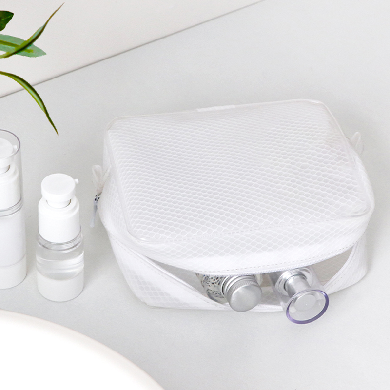 Simple time frayed simple large capacity wash toothbrush bag mesh makeup bag travel portable collection bag