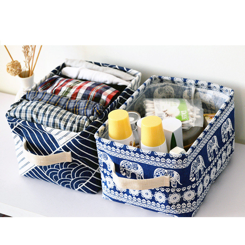 Desktop containing basket and wind cotton numb art small containing basket Debris Containing Box Snacks Toy Storage Basket