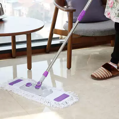 Skoxin large flat mop rotating household solid wood floor tile floor handle Lazy large mop mop