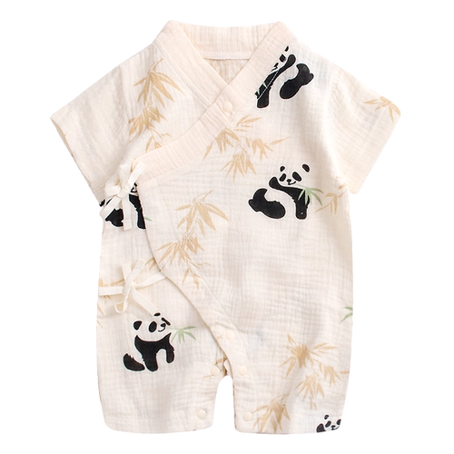 Летнее ультратонкее тонкое марлевое боди для мальчиков для новорожденных, детское хлопковое ханьфу, 3 мес.